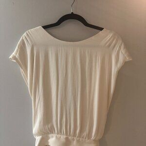 Anthropologie Sleeveless Open Back Blouse White XS